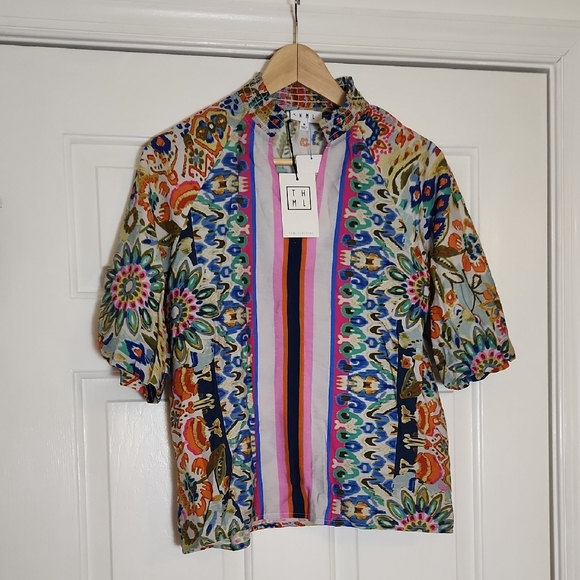 THML (Anthropologie brand) Womens Top Size M Spring Summer - Picture 2 of 11